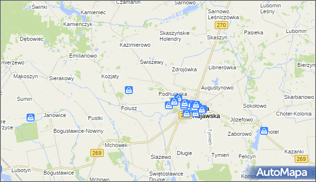 mapa Podhulanka, Podhulanka na mapie Targeo