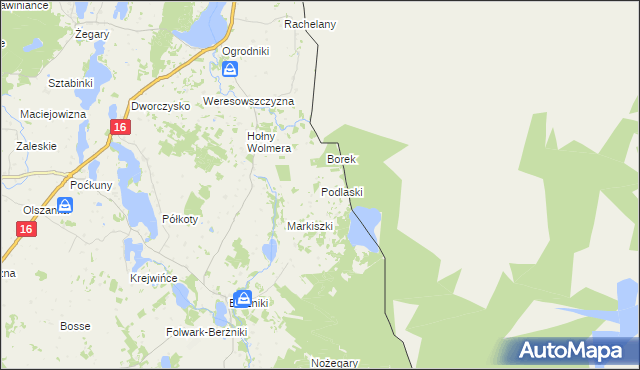 mapa Podlaski gmina Sejny, Podlaski gmina Sejny na mapie Targeo