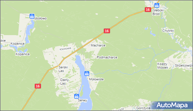 mapa Podmacharce, Podmacharce na mapie Targeo