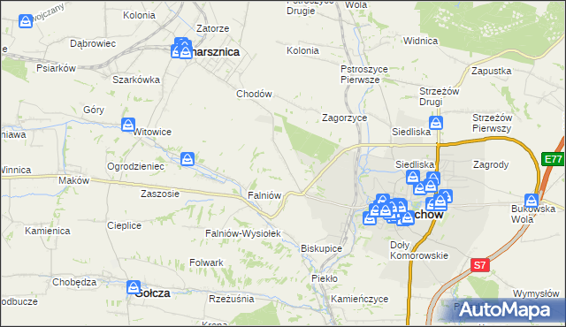 mapa Podmiejska Wola, Podmiejska Wola na mapie Targeo