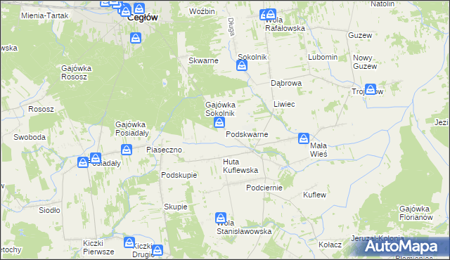 mapa Podskwarne, Podskwarne na mapie Targeo