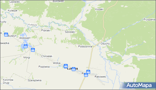 mapa Podsośnina, Podsośnina na mapie Targeo