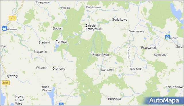 mapa Poganówko, Poganówko na mapie Targeo