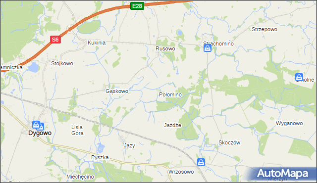 mapa Połomino, Połomino na mapie Targeo