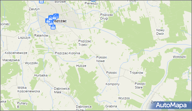 mapa Połoski Nowe, Połoski Nowe na mapie Targeo