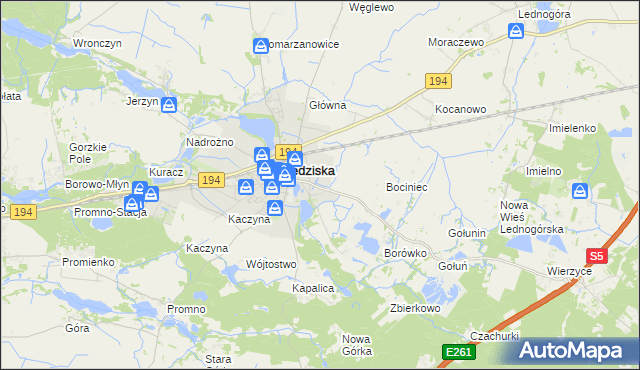 mapa Polska Wieś gmina Pobiedziska, Polska Wieś gmina Pobiedziska na mapie Targeo