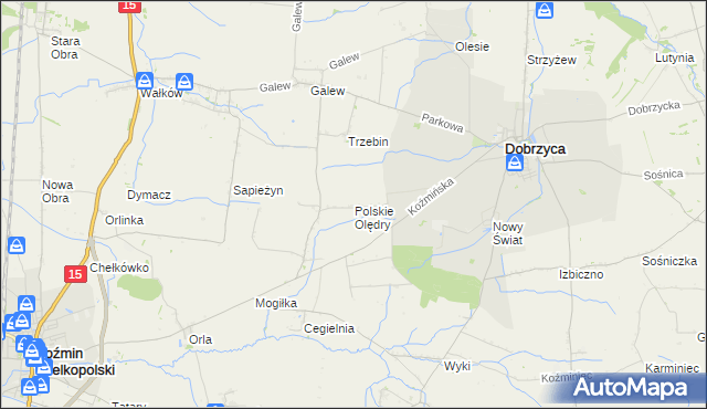 mapa Polskie Olędry, Polskie Olędry na mapie Targeo