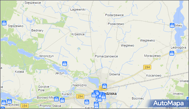 mapa Pomarzanowice, Pomarzanowice na mapie Targeo