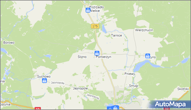 mapa Pomierzyn, Pomierzyn na mapie Targeo