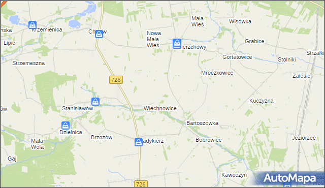 mapa Poniatówka gmina Rzeczyca, Poniatówka gmina Rzeczyca na mapie Targeo