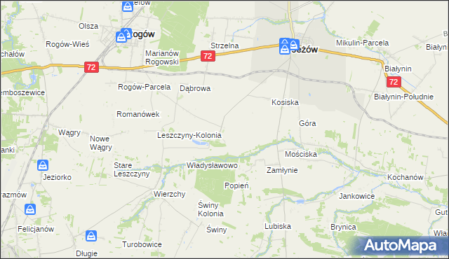 mapa Popień-Parcela, Popień-Parcela na mapie Targeo