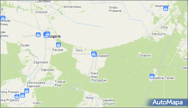 mapa Porządzie, Porządzie na mapie Targeo