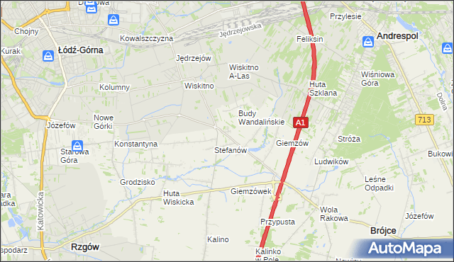 mapa Posada gmina Brójce, Posada gmina Brójce na mapie Targeo