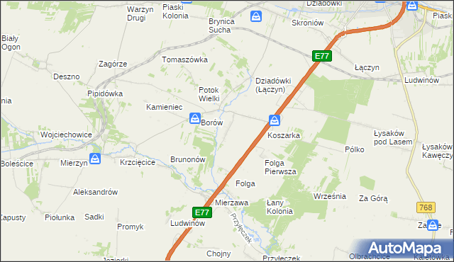 mapa Potok Mały, Potok Mały na mapie Targeo