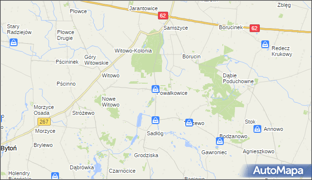 mapa Powałkowice, Powałkowice na mapie Targeo