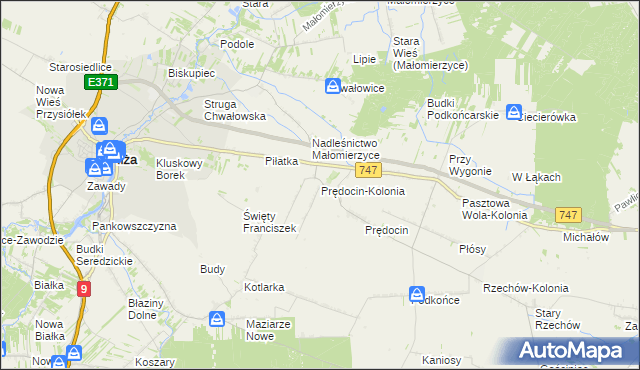 mapa Prędocin-Kolonia, Prędocin-Kolonia na mapie Targeo