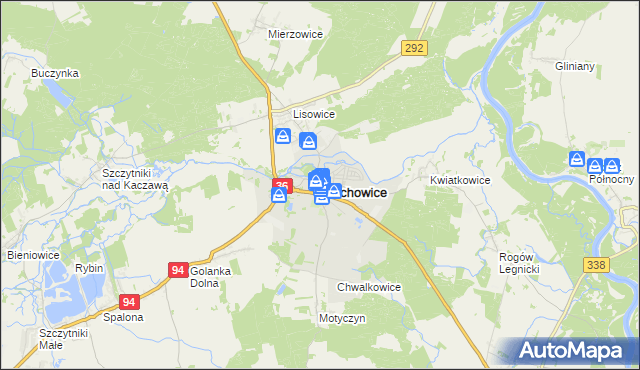 mapa Prochowice, Prochowice na mapie Targeo