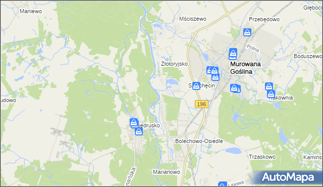 mapa Promnice gmina Czerwonak, Promnice gmina Czerwonak na mapie Targeo
