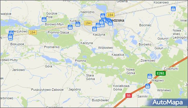 mapa Promno Leśniczówka, Promno Leśniczówka na mapie Targeo