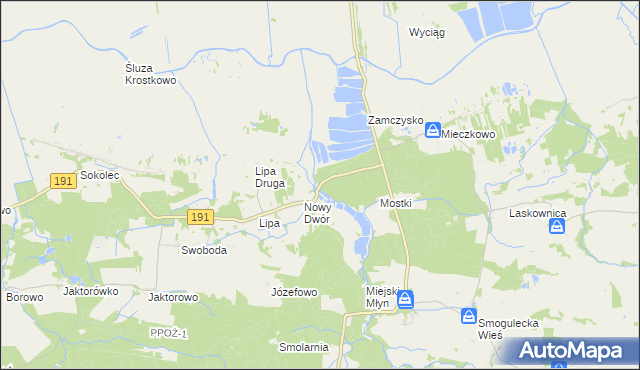 mapa Prostkowo, Prostkowo na mapie Targeo