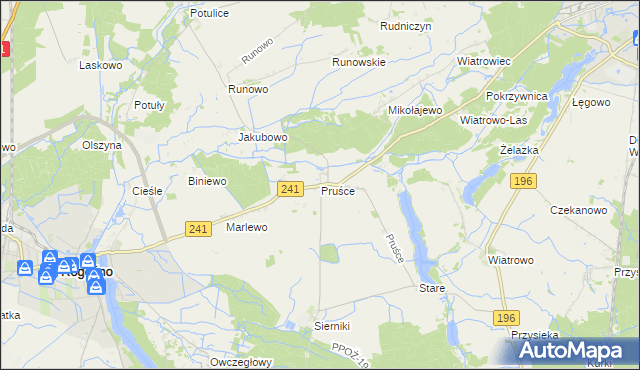 mapa Pruśce, Pruśce na mapie Targeo