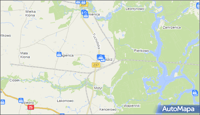 mapa Pruszcz gmina Gostycyn, Pruszcz gmina Gostycyn na mapie Targeo