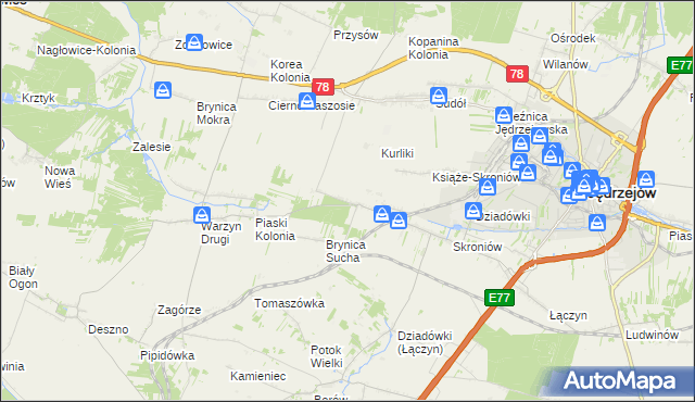mapa Prząsław Mały, Prząsław Mały na mapie Targeo