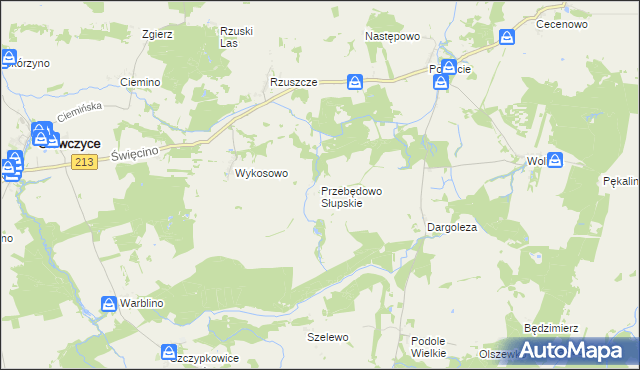 mapa Przebędowo Słupskie, Przebędowo Słupskie na mapie Targeo