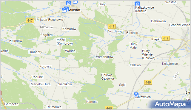 mapa Przedborów, Przedborów na mapie Targeo