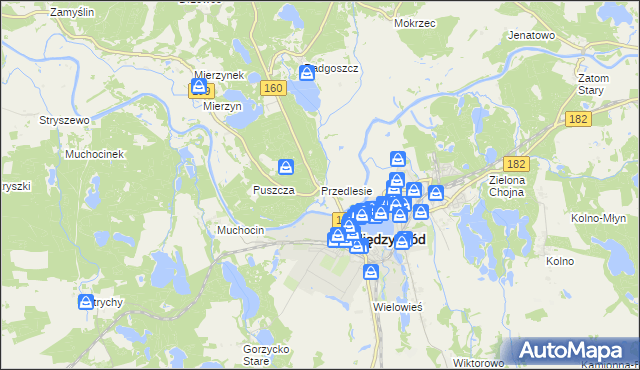 mapa Przedlesie, Przedlesie na mapie Targeo