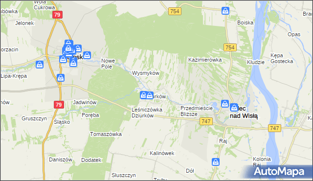 mapa Przedmieście Dalsze, Przedmieście Dalsze na mapie Targeo