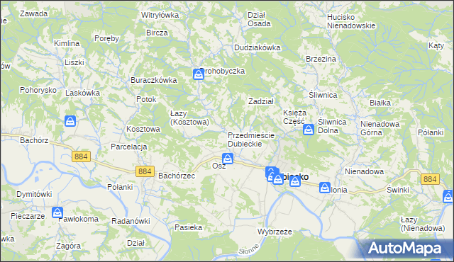 mapa Przedmieście Dubieckie, Przedmieście Dubieckie na mapie Targeo