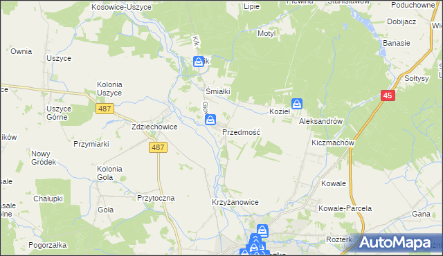 mapa Przedmość, Przedmość na mapie Targeo