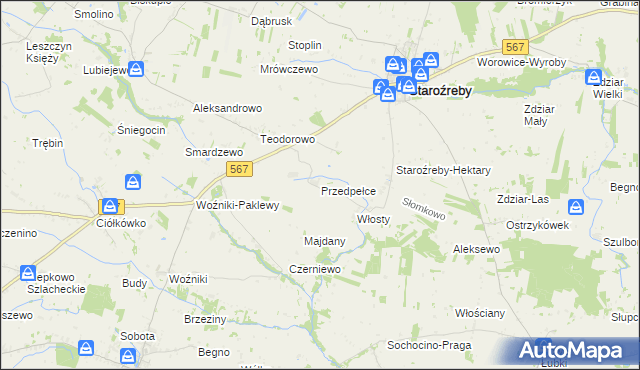 mapa Przedpełce, Przedpełce na mapie Targeo