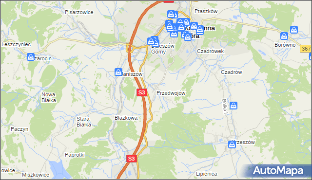 mapa Przedwojów, Przedwojów na mapie Targeo