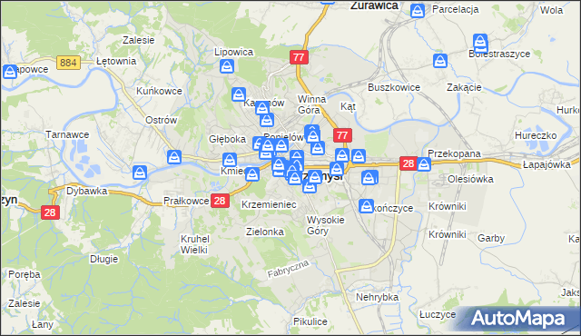 mapa Przemyśla, Przemyśl na mapie Targeo