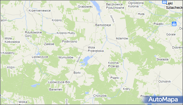 mapa Przerąb, Przerąb na mapie Targeo