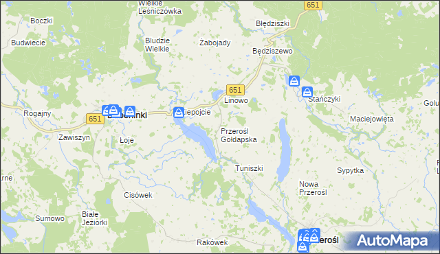 mapa Przerośl Gołdapska, Przerośl Gołdapska na mapie Targeo