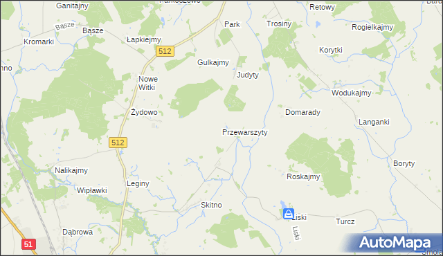 mapa Przewarszyty, Przewarszyty na mapie Targeo