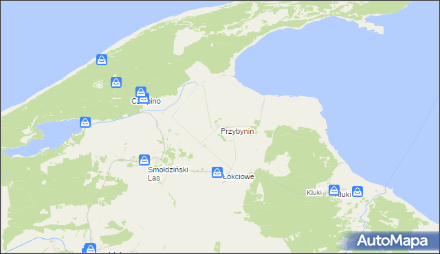 mapa Przybynin, Przybynin na mapie Targeo