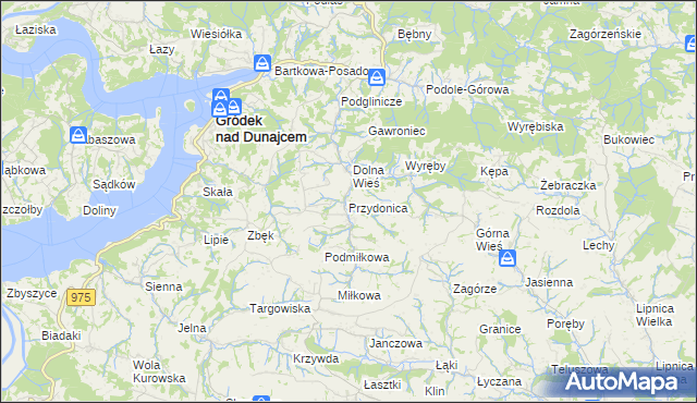 mapa Przydonica, Przydonica na mapie Targeo