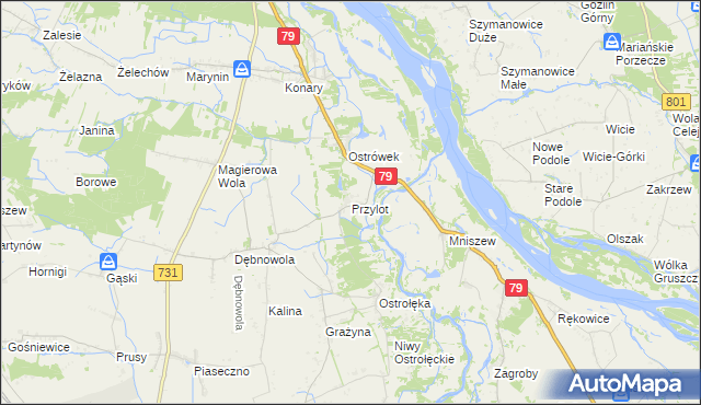 mapa Przylot, Przylot na mapie Targeo