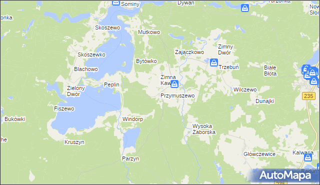 mapa Przymuszewo gmina Brusy, Przymuszewo gmina Brusy na mapie Targeo