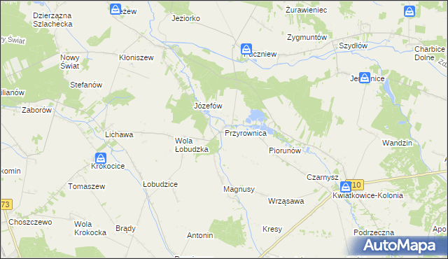 mapa Przyrownica, Przyrownica na mapie Targeo