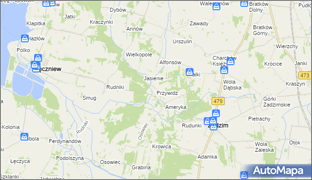 mapa Przywidz gmina Pęczniew, Przywidz gmina Pęczniew na mapie Targeo