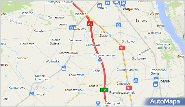 mapa Przywieczerzyn, Przywieczerzyn na mapie Targeo