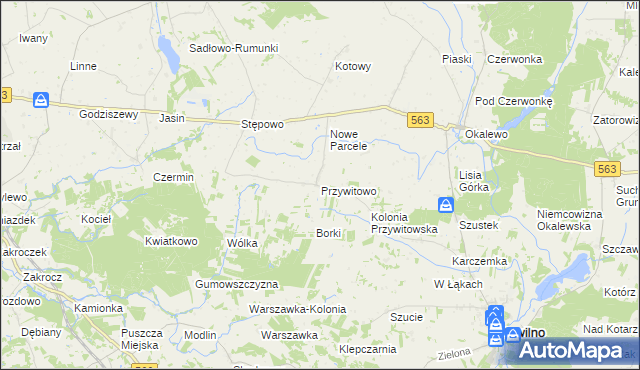 mapa Przywitowo, Przywitowo na mapie Targeo