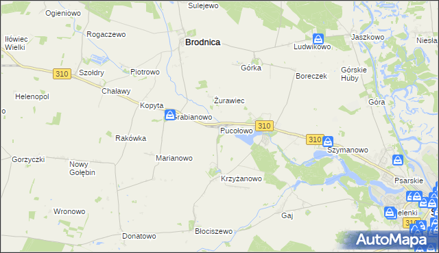 mapa Pucołowo, Pucołowo na mapie Targeo