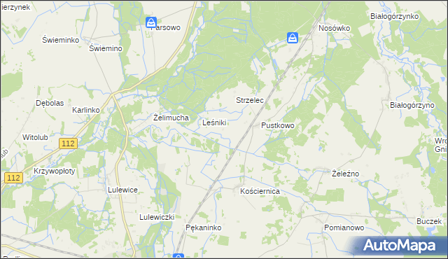 mapa Pustkówko, Pustkówko na mapie Targeo