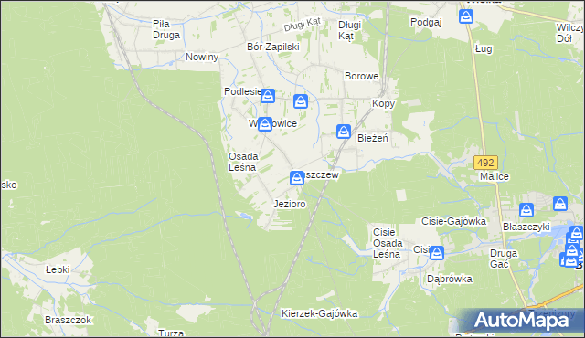mapa Puszczew, Puszczew na mapie Targeo